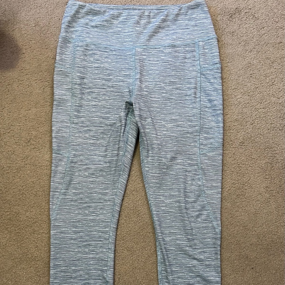 X By Gottex Peacock Stripe Inter-Lux 7/8” Leggings